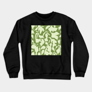 Green birch leaves in spring, seamless pattern Crewneck Sweatshirt